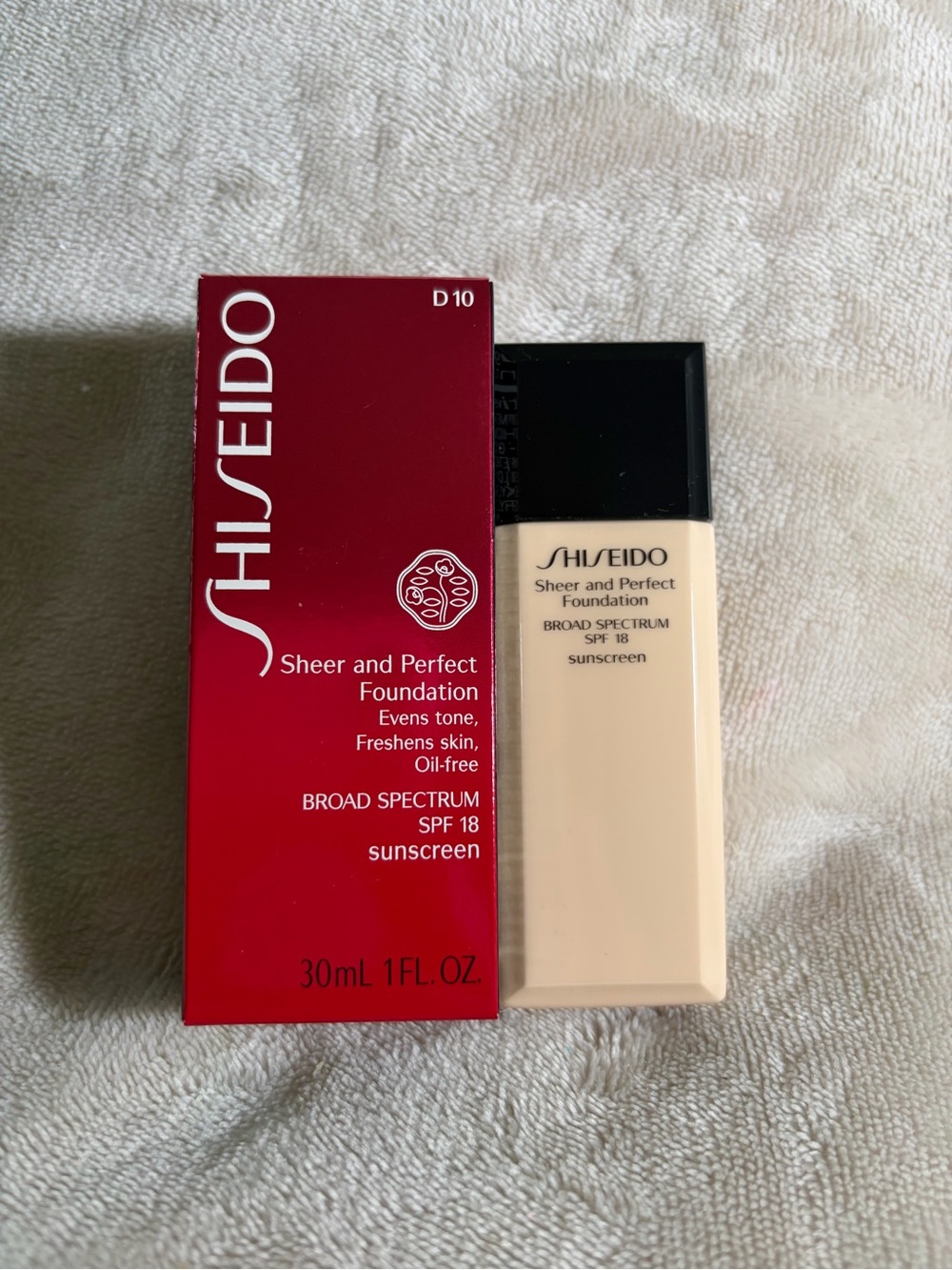 SHISEIDO Sheer and Perfect Foundation--Golden Brown D10 (1fl oz/30 ml)
